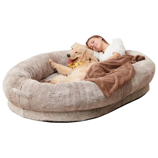 washable dog human bed