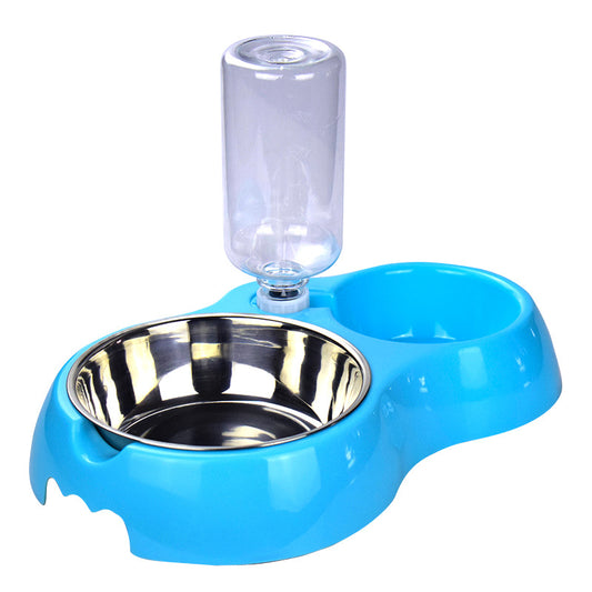 Dual-purpose pet water and food dispenser for cats and dogs