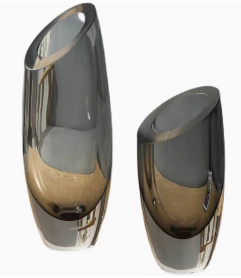 Cloisonné vase grey