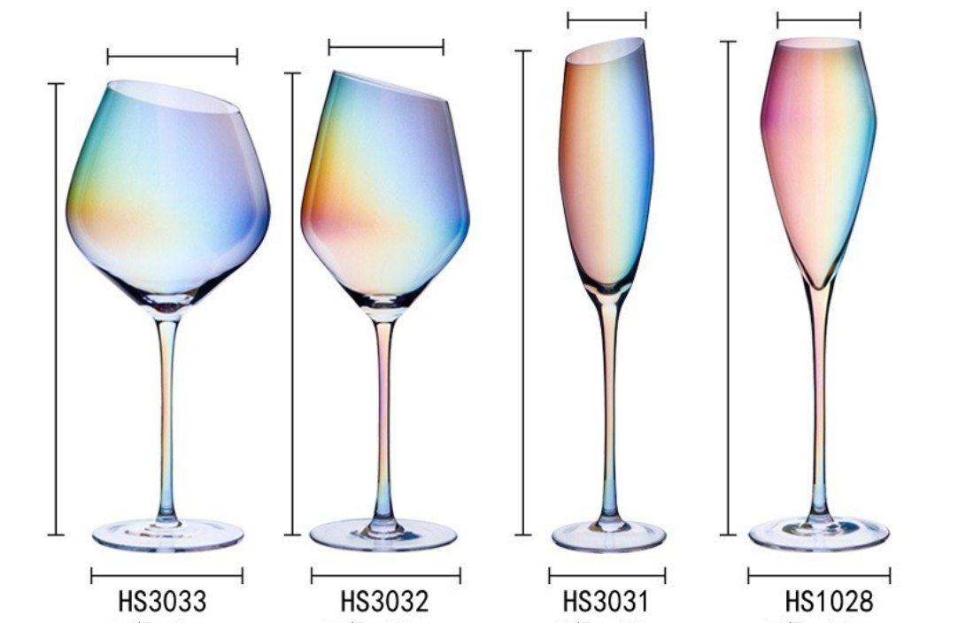 Rainbow Glass Champagne Flute