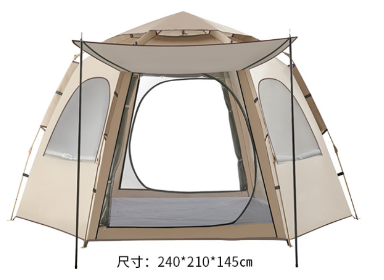 Camping tent hexagon