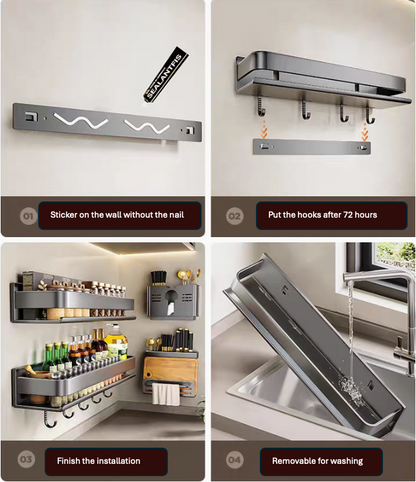 Kitchen wall shelf