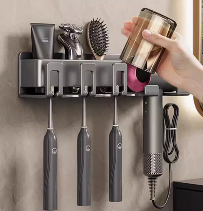 Metal bathroom wall shelf