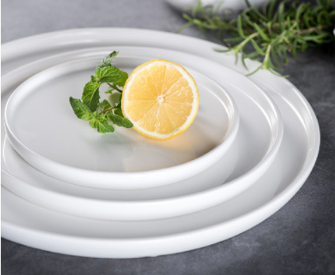 White Plate Porcelain Round- small/ large