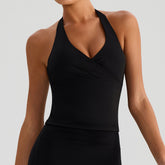 Women's v-neck sports bra top, Push-Up Support