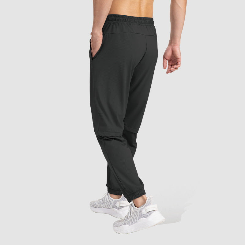 Men’s Lightweight Quick-Dry Ice Silk Sports Pants -Running & Training Joggers