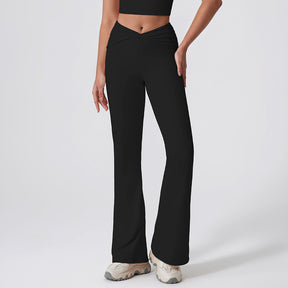 Women's hip-lifting wide leg sports pants