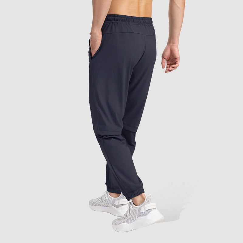 Men’s Lightweight Quick-Dry Ice Silk Sports Pants -Running & Training Joggers