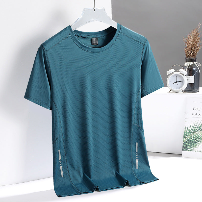Men’s Quick-Dry Ice Silk Breathable Short-Sleeve T-Shirt