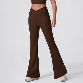 Women's hip-lifting wide leg sports pants