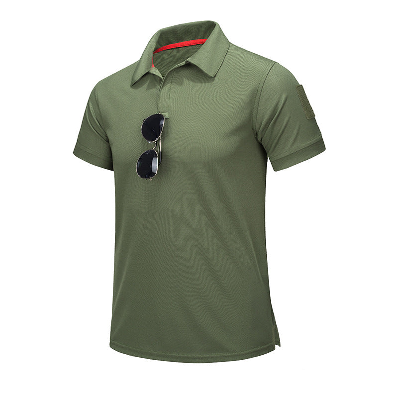 Men’s Summer Elastic Round Neck  Sports T-Shirt –