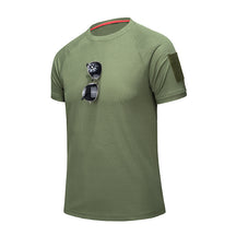 Men’s Summer Elastic Round Neck  Sports T-Shirt –