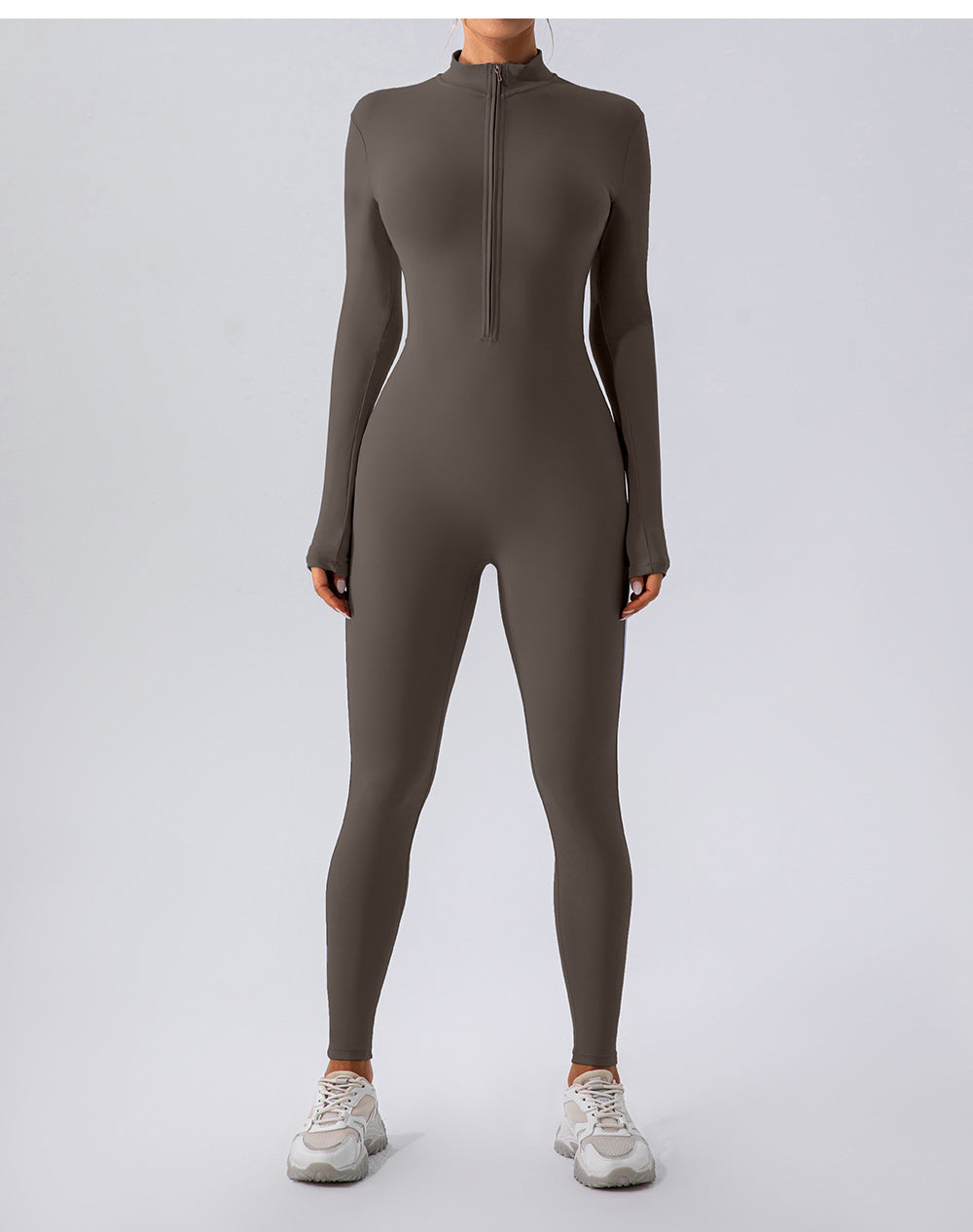 Women’s Long Fleece-lined Jumpsuit Slim Fit, for Dance, Pilates & Yoga