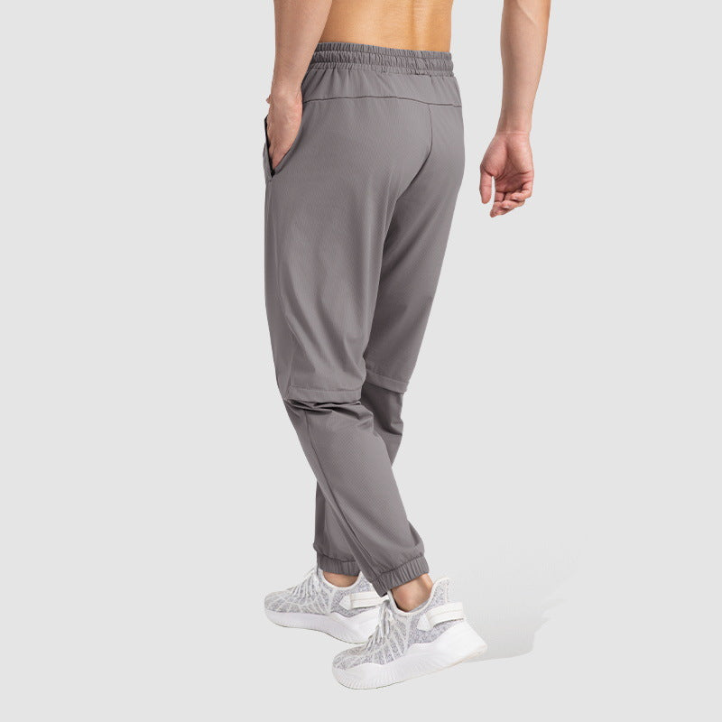 Men’s Lightweight Quick-Dry Ice Silk Sports Pants -Running & Training Joggers