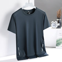 Men’s Quick-Dry Ice Silk Breathable Short-Sleeve T-Shirt