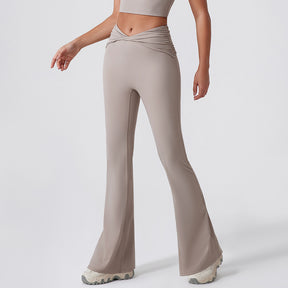 Women's hip-lifting wide leg sports pants