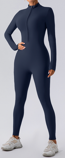 Women’s Long Fleece-lined Jumpsuit Slim Fit, for Dance, Pilates & Yoga