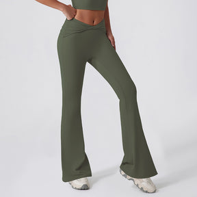 Women's hip-lifting wide leg sports pants
