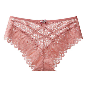 Sexy Women's mid-waist lace panties