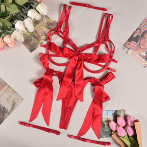 Luxury Satin 4-Piece satin lingerie set