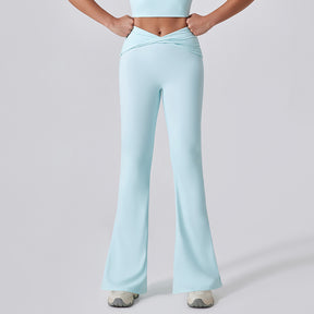 Women's hip-lifting wide leg sports pants